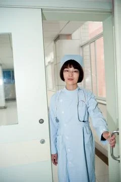Smiling nurse at work Stock Photos
