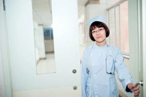 Smiling nurse at work Stock Photos