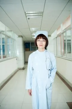 Smiling nurse at work Stock Photos