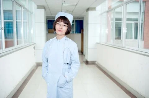 Smiling nurse at work Stock Photos