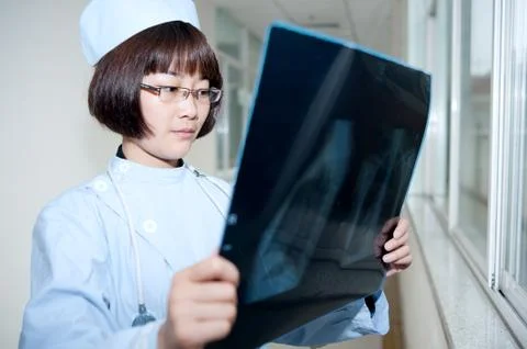 Smiling nurse at work Stock Photos