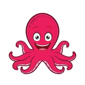Smiling octopus Stock Illustration