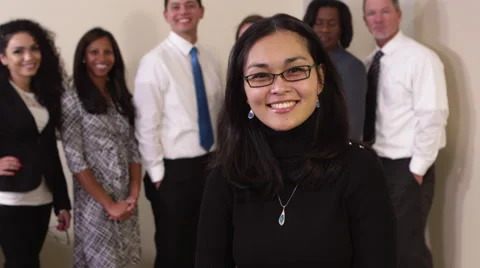 Smiling office workers Stock Footage 67344139