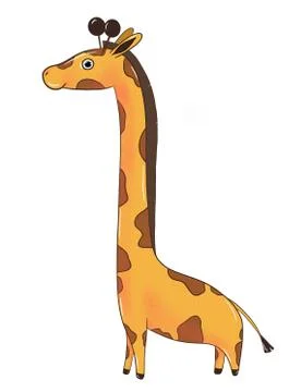 Smiling orange giraffe Stock Illustration