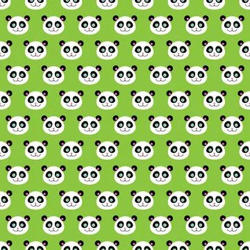 Smiling pandas Stock Illustration