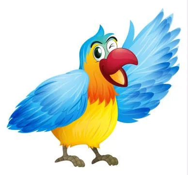 A smiling parrot Stock Illustration