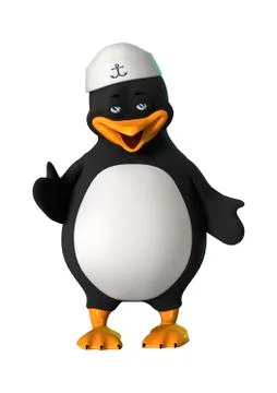 Smiling penguin Stock Illustration