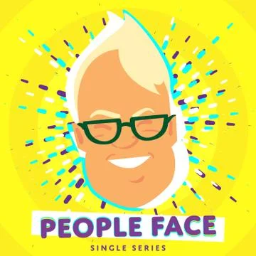 Smiling people face Stock Illustration