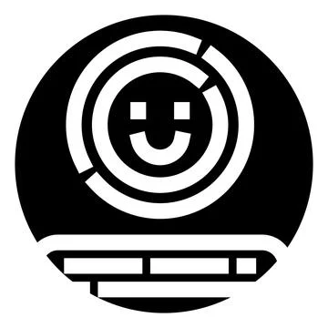 Smiling persona connecting with data network technology 스톡 일러스트