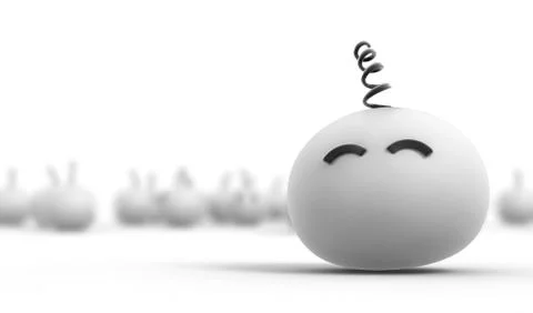 Smiling personality. Stock Illustration