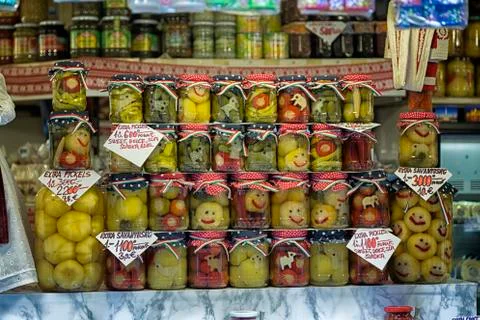 Smiling pickles in budapest Stock Photos