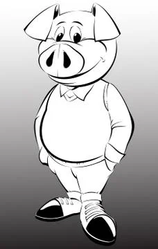 Smiling pig. Stock Illustration