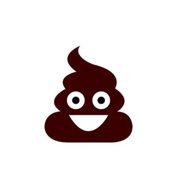 Smiling poo on white Illustrazione stock