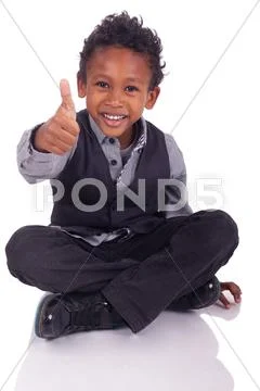 Smiling portrait of a small boy Stock Photos