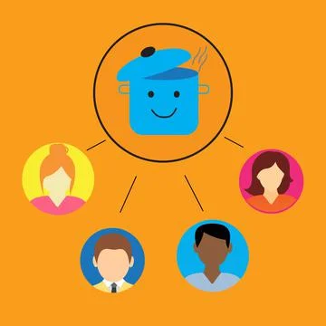 Smiling pot Stock Illustration
