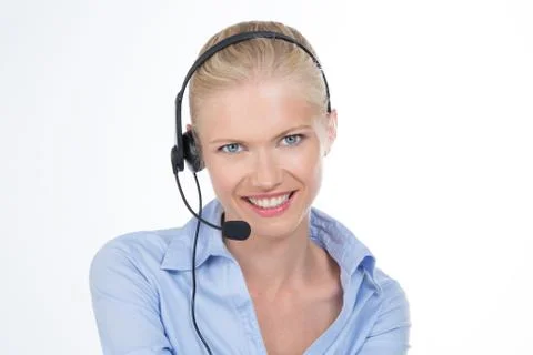 Smiling pretty model on background Stock Photos