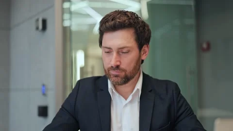 Smiling Professional Man in Business Setting Stock Footage 330226885