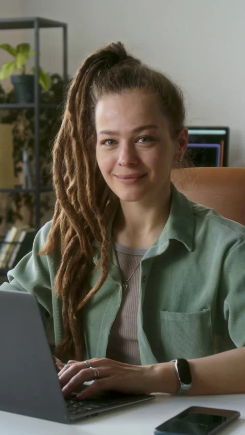 Smiling Programmer Working in Office Stock Footage 313485060