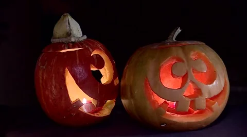 Smiling pumpkin Stock Footage 69011165