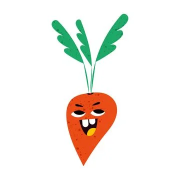 Smiling radish character. Stock Illustration