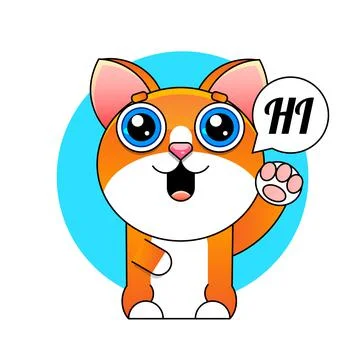 Smiling red cat vector illustration isolated on 스톡 일러스트