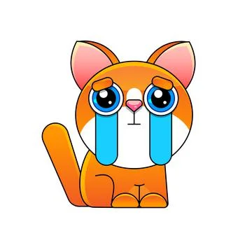 Smiling red cat vector illustration isolated on 스톡 일러스트