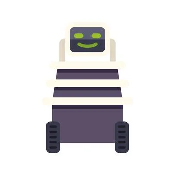 Smiling robot delivering services using artificial intelligence Stock Illustration