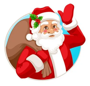 Smiling Santa Claus 库存插图
