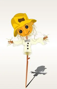 Smiling scarecrow 스톡 일러스트