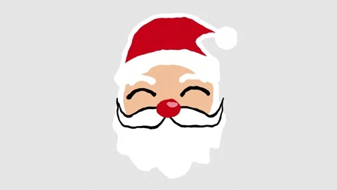 Smiling Scribble-Style Santa Claus Face. Alpha Channel Видео 291649032