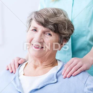 Smiling senior woman Stock Photos