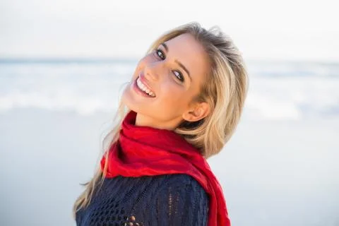 Smiling sensual blonde posing Stock Photos