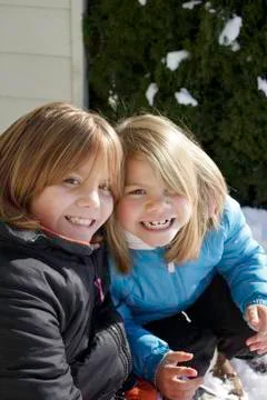 Smiling Sisters Stock Photos