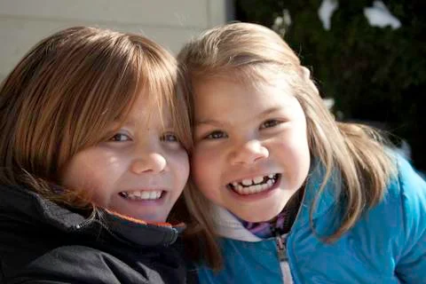 Smiling Sisters Stock Photos