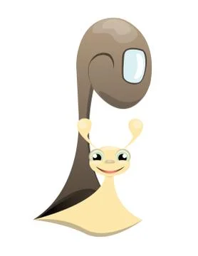 Smiling snail Stock Illustration