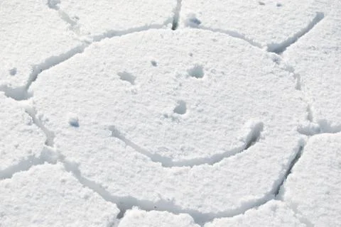 Smiling snow sun Stock Photos