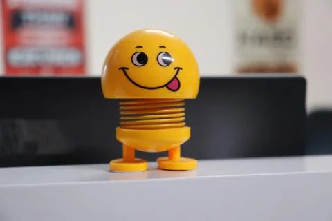 Smiling spring toy 스톡 사진