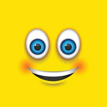 Smiling square emoji 스톡 일러스트