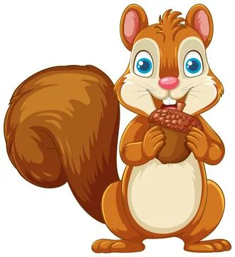 Smiling Squirrel Cartoon Stock Illustration