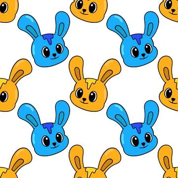 Smiling squirrel seamless pattern textile print. repeat pattern background de Stock Illustration