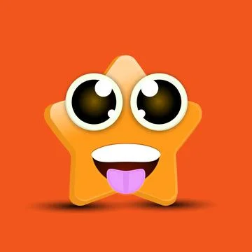 Smiling Star Emoticon Stock Illustration