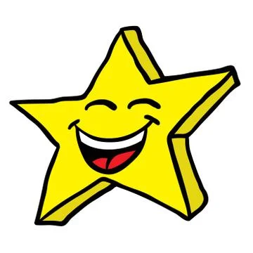 Smiling star Stock Illustration