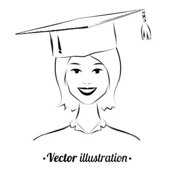 Smiling student Stock Illustration