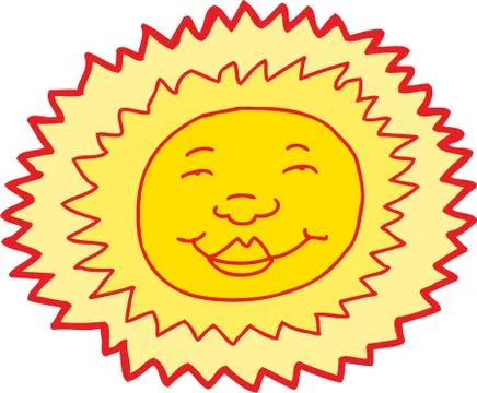 Smiling sun avatar Stock Illustration