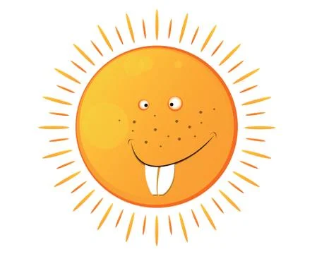 Smiling sun Stock Illustration