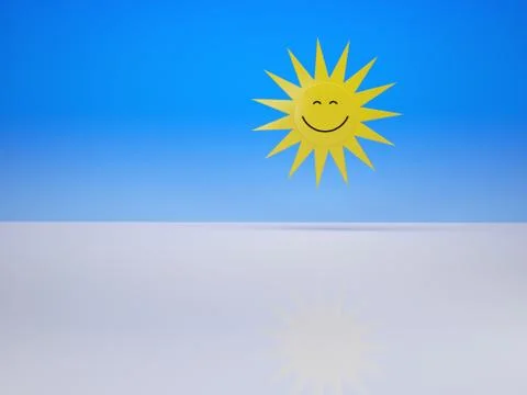 Smiling sun Illustrazione stock