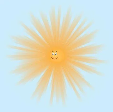 Smiling sun - vector Stock Illustration