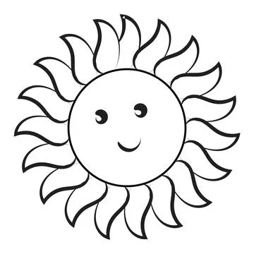 Smiling Sun vector illustration use as card Stock Illustration