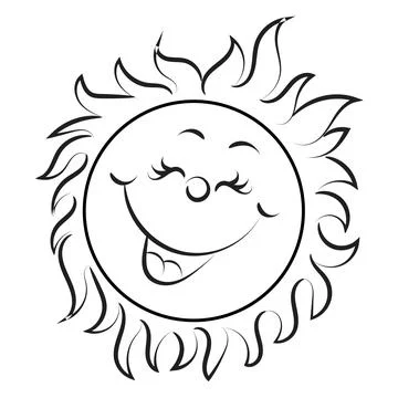 Smiling Sun vector illustration use as card Illustrazione stock