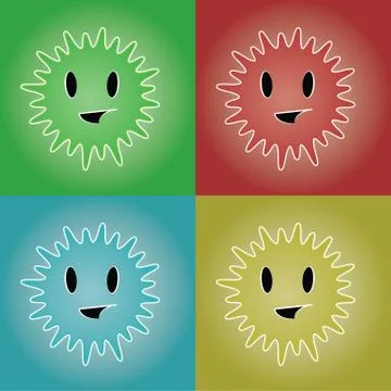 Smiling sunny face Ilustración de archivo